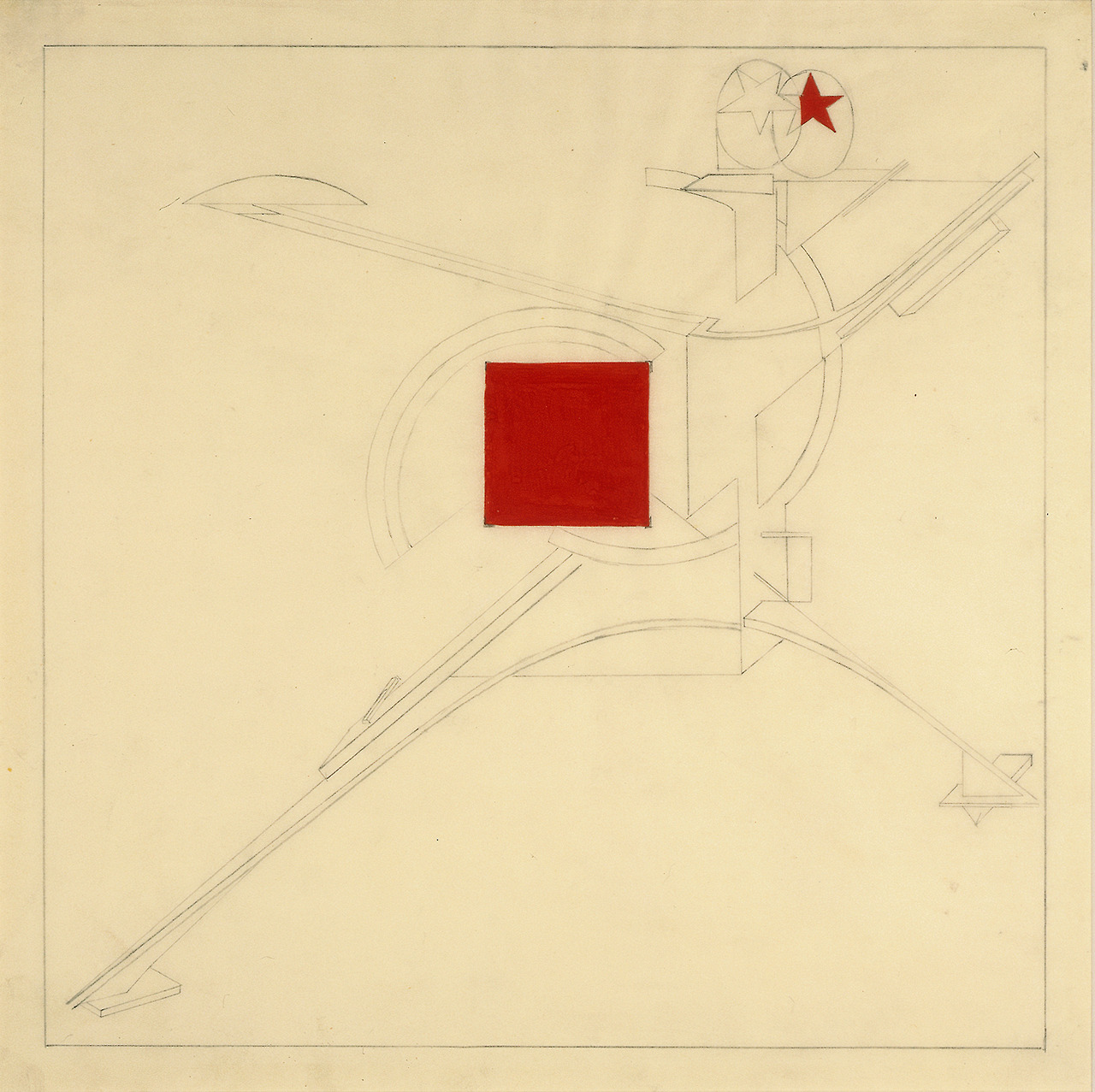 El Lissitzky Study For New Man And Sheet Of Victory Over The Sun The Charnel House