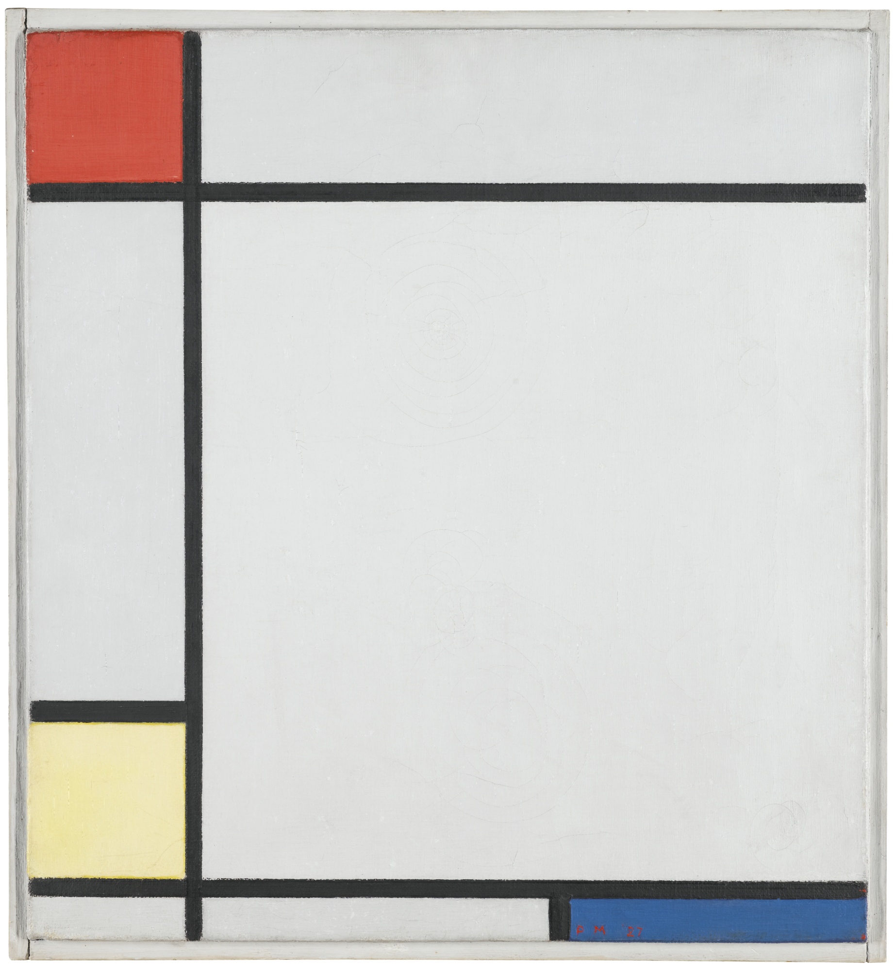 PIET MONDRIAN, 1927 COMPOSITION WITH RED, YELLOW, AND BLUE oil on ...