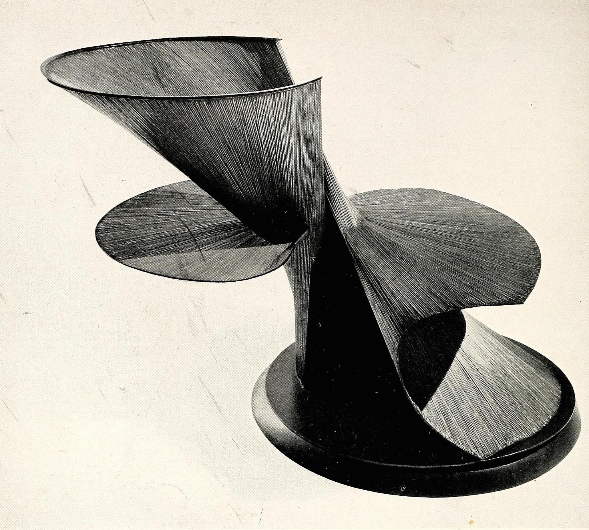 Antoine Pevsner, developable column (1942), oxidized tin on brass, 20 ...